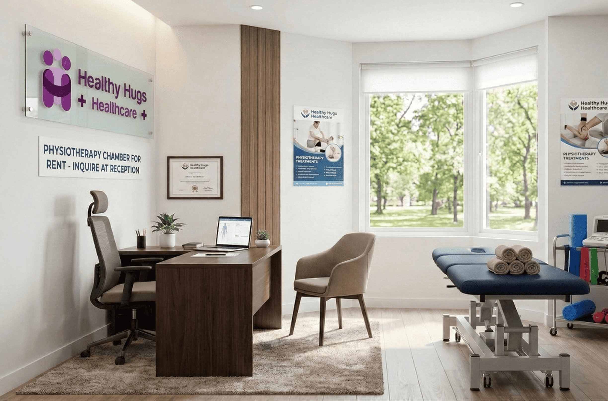 Modern doctor consultation chamber